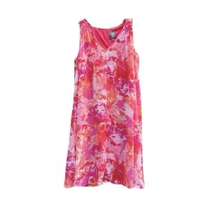 NWOT Vince Camuto Floral Print Sleeveless Dress. Lightweight Loose Fit Size 8